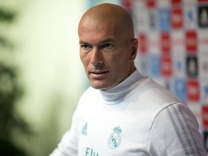 Zinedine Zidane, durante la conferencia de prensa. 