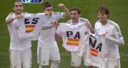 Chico, Pablo, Rangel y Michu, del Swansea.