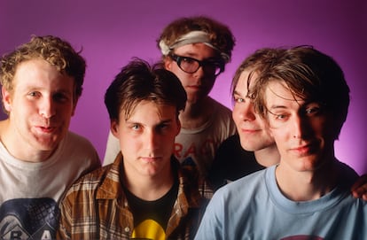 Retrato de estudio del grupo Pavement en 1994.
