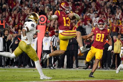 Southern California quarterback Caleb Williams on Saturday, Nov. 26, 2022, in Los Angeles.