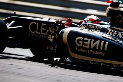 Kimi Raikkonen en su Lotus durante el Gran Premio de Hungría