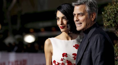 Amal y George Clooney, en Los &Aacute;ngeles.