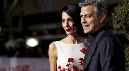 Amal y George Clooney, en Los Ángeles.