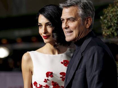 Amal y George Clooney, en Los &Aacute;ngeles.