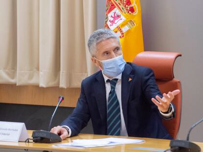 El ministro del Interior, Fernando Grande-Marlaska, este lunes.