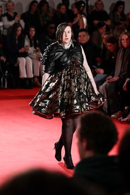 Lena Dunham en un desfile de 16 Arlington, en febrero de 2020.