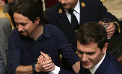 Pablo Iglesias y Albert Rivera