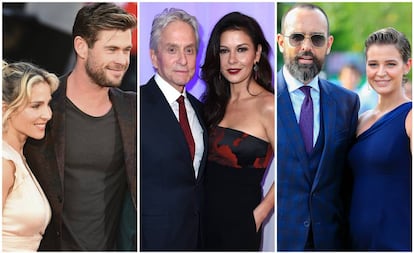 Elsa Pataky, Chris Hemsworth, Michael Douglas, Catherine Zeta-Jones, Risto Mejide y Laura Escanes.