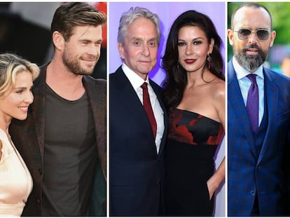 Elsa Pataky, Chris Hemsworth, Michael Douglas, Catherine Zeta-Jones, Risto Mejide y Laura Escanes.