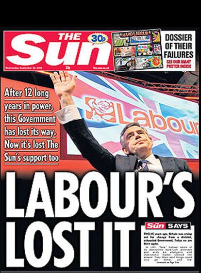 Portada del periódico 'The Sun'.