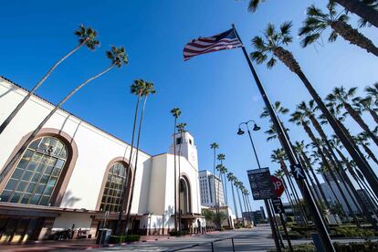 Fachada de la Union Station de Los Ángeles, donde se celebrará parte de la gala de los Oscar 2021.