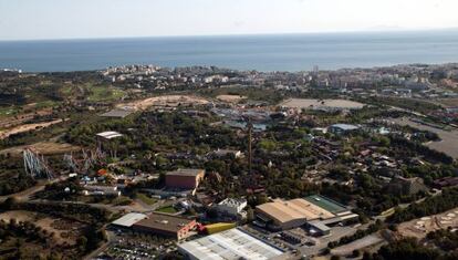 Terrenos entre Port Aventura y el mar donde se instalará BCN World.