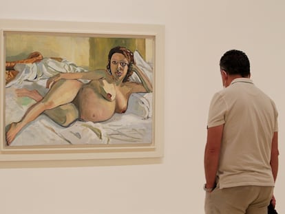 'María embarazada' (1964), de Alice Neel, expuesto en el Guggenheim de Bilbao.