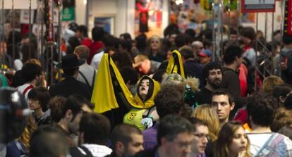 Asistentes a una de la jornada del Salón del Cómic de Barcelona.