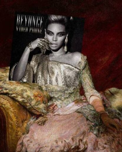 Portada de 'Videophone' de Beyoncé sobre 'Retrato de Adelina Patti' de James Sant.