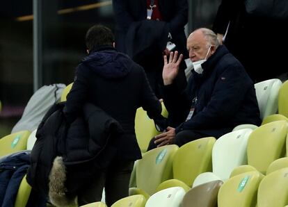 El presidente del Villarreal, Fernando Roig, en el entrenamiento del martes en el estadio Miejski de Gdansk (Polonia).