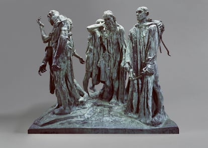 'Los Burgueses de Calais' es la única escultura del museo Rodin de Filadelfia que no ha sido restaurada.