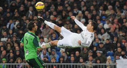 Cristiano Ronaldo, en el partido contra el Celta