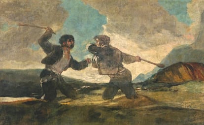 Fragmento de 'Duelo a garrotazos', de Goya.