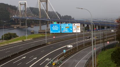 Vista de la AP-9 a su paso por Vigo (Pontevedra).