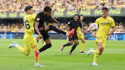 Lamine Yamal, durante el Villarreal-Barcelona de la temporada pasada. 