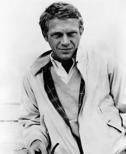 Steve McQueen wearing a Baracuta G9 windbreaker in the 1960s.