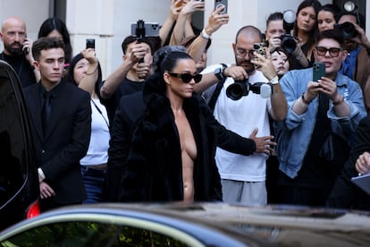 Katy Perry en un desfile de Balenciaga en París este pasado junio.