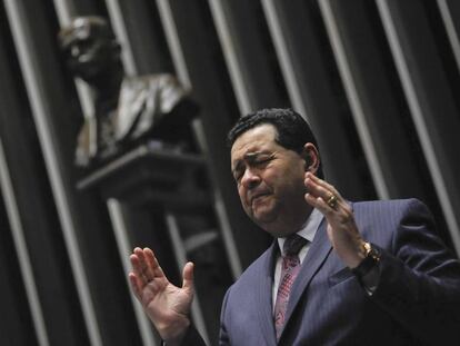 Presidente da Assembleia de Deus no Amazonas, pastor Jonatas Câmara participa de homenagem aos 100 anos da igreja no Senado em novembro de 2017.