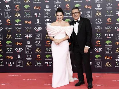 Silvia Abril y Andreu Buenafuente llegando a la gala de los Goya 2020.