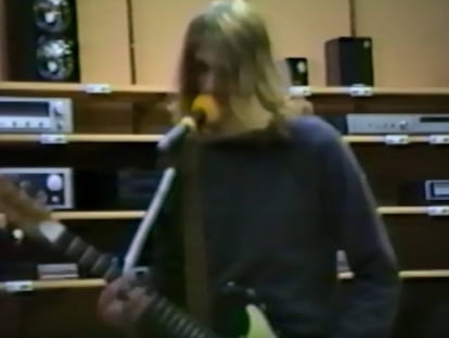 Kobain, en un fotograma del vídeo.