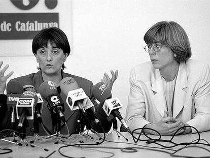 Rueda de prensa de afectadas por uno de los primeros casos de intoxicación por fumigación que se hicieron públicos.