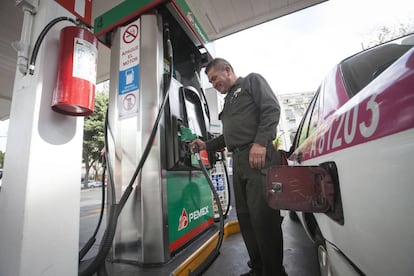 Una estación de gasolina en la Ciudad de México.