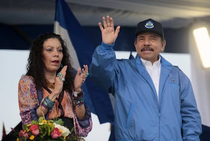 El presidente Ortega y la vicepresidenta Murillo. 