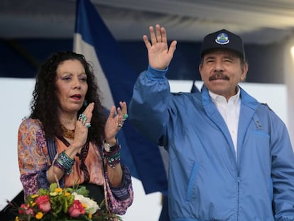 El presidente Ortega y la vicepresidenta Murillo. 