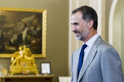 El Rey antes de una audiencia en el Palacio de la Zarzuela el pasado 9 de septiembre.