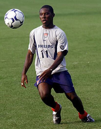 Adu, en un entrenamiento con la selección sub 17 estadounidense.