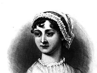 Grabado de Jane Austen.
