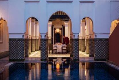 Riad del hotel La Mamounia, en Marraquech.