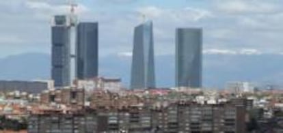 Vista de las nuevas Torres Castellana en Madrid