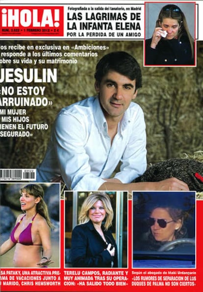 Portada de la revista <i>¡Hola!</i>, del 25 de enero al 1 de febrero de 2012