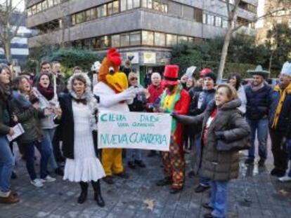 Protesta antiabortista frente a la cl&iacute;nica Dator en Madrid.