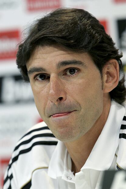 Karanka, durante la rueda de prensa.