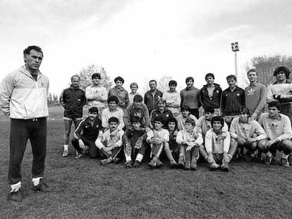 Los chicos del Castilla, en novimebre de 1983.