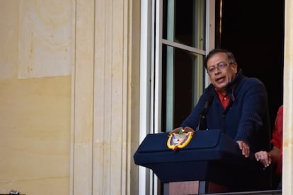 El presidente de Colombia, Gustavo Petro, durante un discurso en Cundinamarca, Bogotá