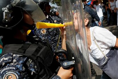 "Queremos marchar" y "sí se puede" vuelven a ser, este sábado, las consignas más repetidas por los opositores al régimen de Nicolás Maduro.