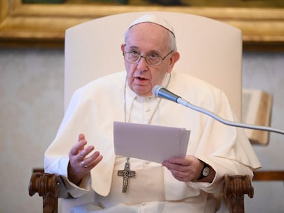 Francisco, durante una audiencia en Palacio Apostólico del Vaticano.