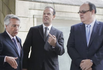 Gayoso junto a José Luis Pego y Javier García de Paredes