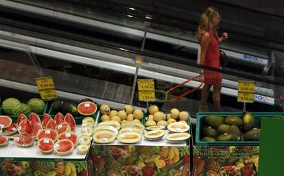 Secci&oacute;n de fruter&iacute;a, en un Mercadona.