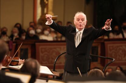 Barenboim, en el ensayo del Concierto de Año Nuevo, el jueves 30 en Viena.