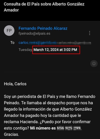 Correo Peinado a abogado de Glez. Amador